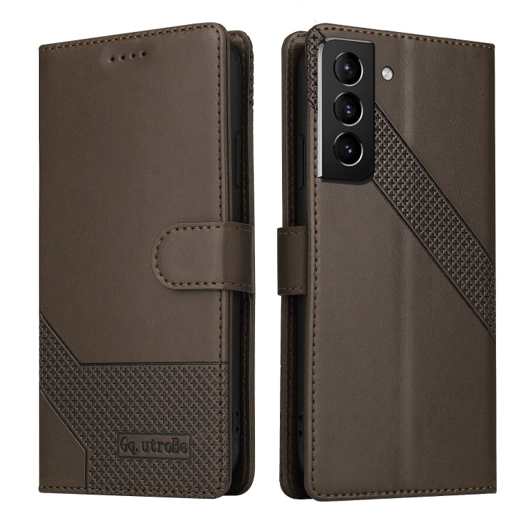 For Samsung Galaxy S22 5G GQUTROBE Skin Feel Magnetic Leather Phone Case