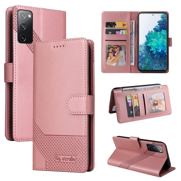 For Samsung Galaxy S20 FE GQUTROBE Skin Feel Magnetic Leather Phone Case