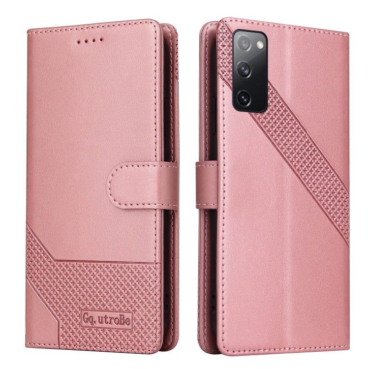 For Samsung Galaxy S20 FE GQUTROBE Skin Feel Magnetic Leather Phone Case