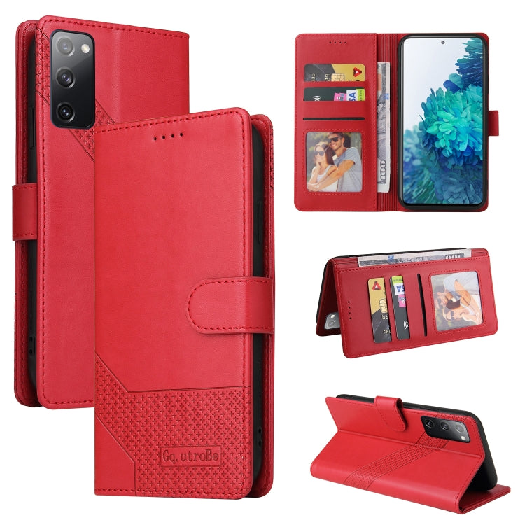 For Samsung Galaxy S20 FE GQUTROBE Skin Feel Magnetic Leather Phone Case