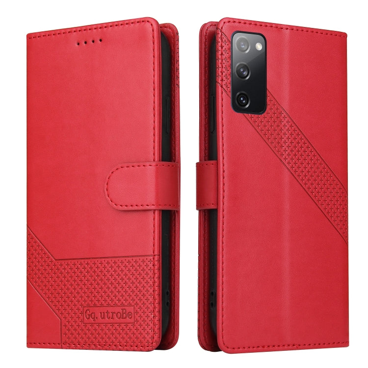 For Samsung Galaxy S20 FE GQUTROBE Skin Feel Magnetic Leather Phone Case