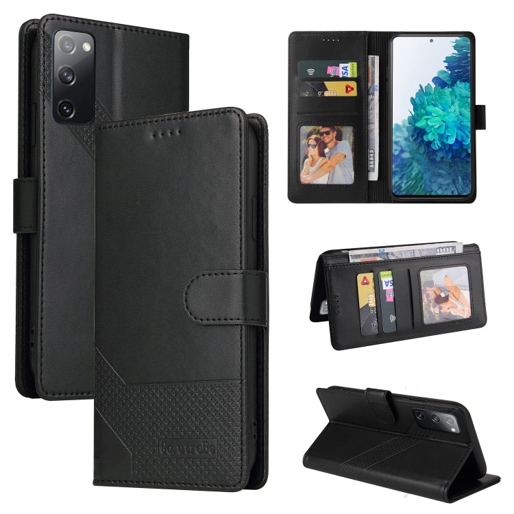 For Samsung Galaxy S20 FE GQUTROBE Skin Feel Magnetic Leather Phone Case
