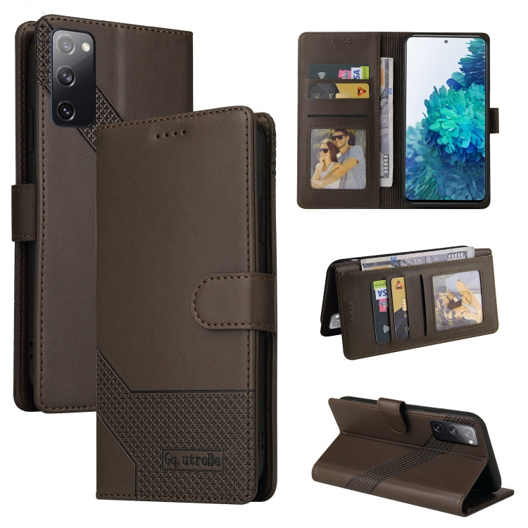 For Samsung Galaxy S20 FE GQUTROBE Skin Feel Magnetic Leather Phone Case