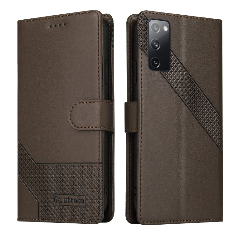 For Samsung Galaxy S20 FE GQUTROBE Skin Feel Magnetic Leather Phone Case