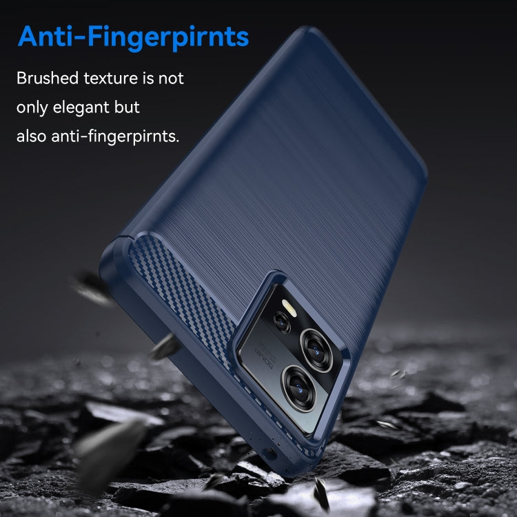 For Motorola Moto S30 Pro Brushed Texture Carbon Fiber TPU Phone Case