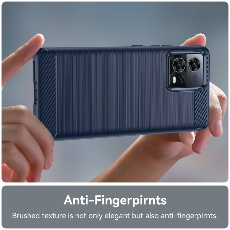 For Motorola Moto S30 Pro Brushed Texture Carbon Fiber TPU Phone Case