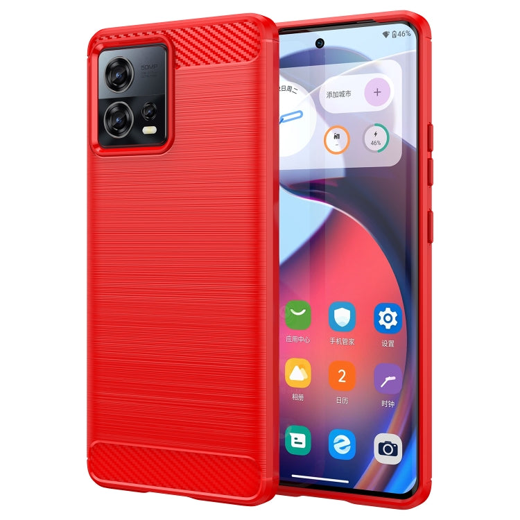 For Motorola Moto S30 Pro Brushed Texture Carbon Fiber TPU Phone Case