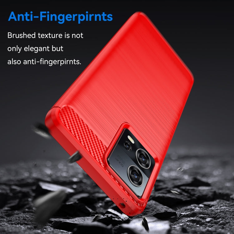 For Motorola Moto S30 Pro Brushed Texture Carbon Fiber TPU Phone Case