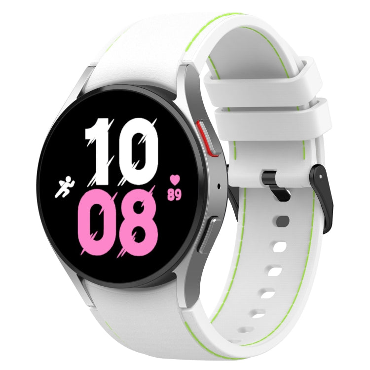 For Samsung Galaxy Watch5 / Watch5 Pro /  Watch4 Leather Texture Silicone Watch Band