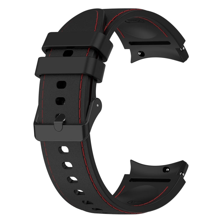 For Samsung Galaxy Watch5 / Watch5 Pro /  Watch4 Leather Texture Silicone Watch Band