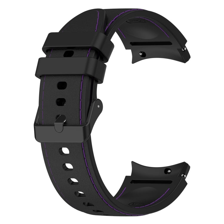 For Samsung Galaxy Watch5 / Watch5 Pro /  Watch4 Leather Texture Silicone Watch Band