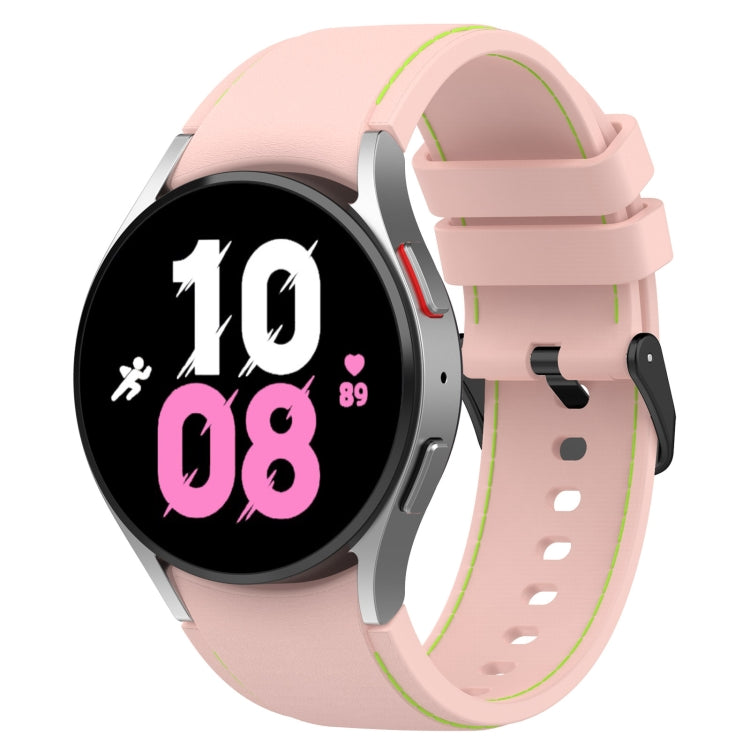 For Samsung Galaxy Watch5 / Watch5 Pro /  Watch4 Leather Texture Silicone Watch Band
