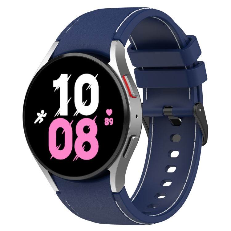 For Samsung Galaxy Watch5 / Watch5 Pro /  Watch4 Leather Texture Silicone Watch Band