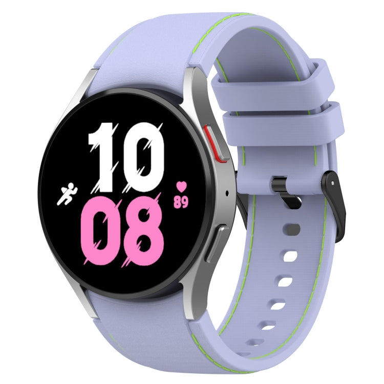 For Samsung Galaxy Watch5 / Watch5 Pro /  Watch4 Leather Texture Silicone Watch Band