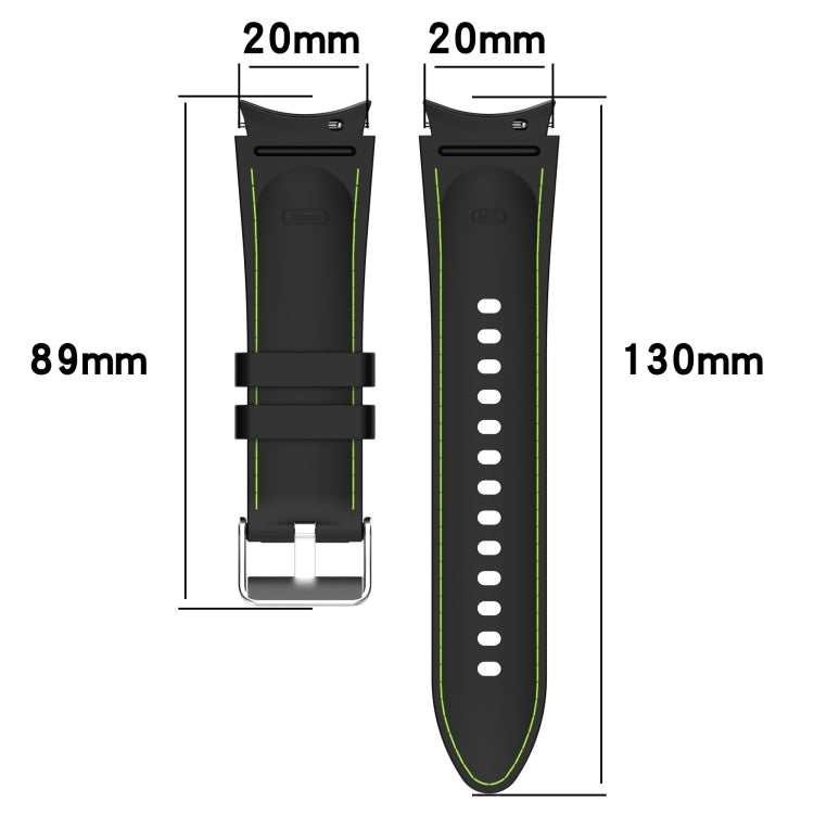 For Samsung Galaxy Watch5 / Watch5 Pro /  Watch4 Leather Texture Silicone Watch Band