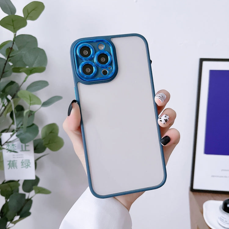 For iPhone 12 Pro Max Cat-eye Electroplating TPU + Acrylic Phone Case