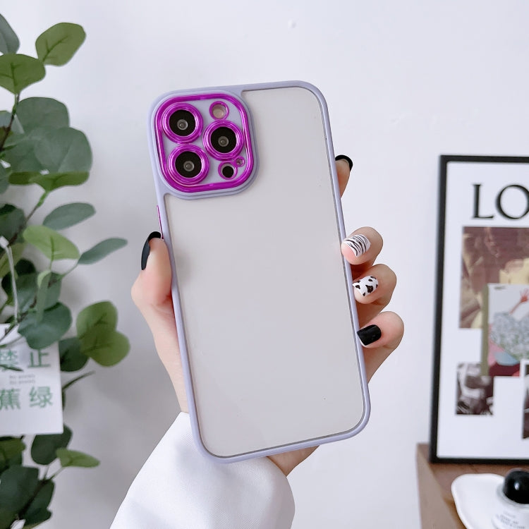 For iPhone 13 Pro Cat-eye Electroplating TPU + Acrylic Phone Case