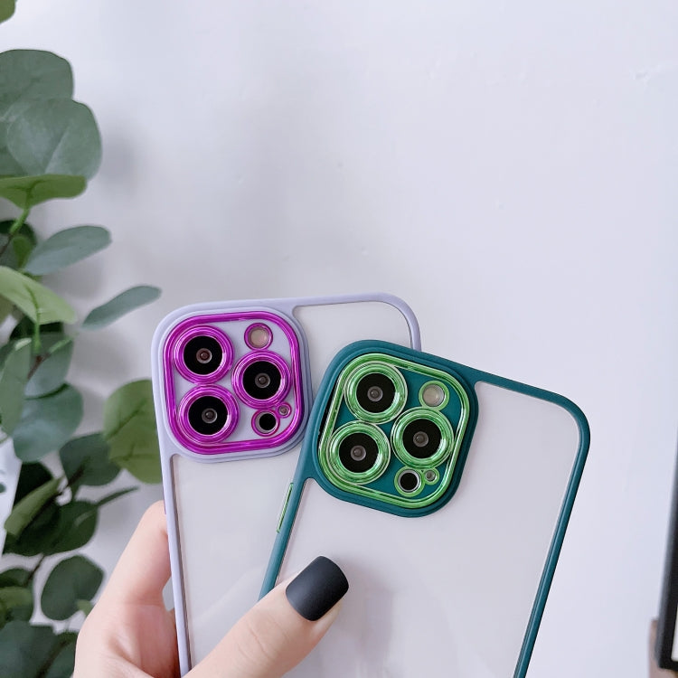 For iPhone 13 Pro Cat-eye Electroplating TPU + Acrylic Phone Case