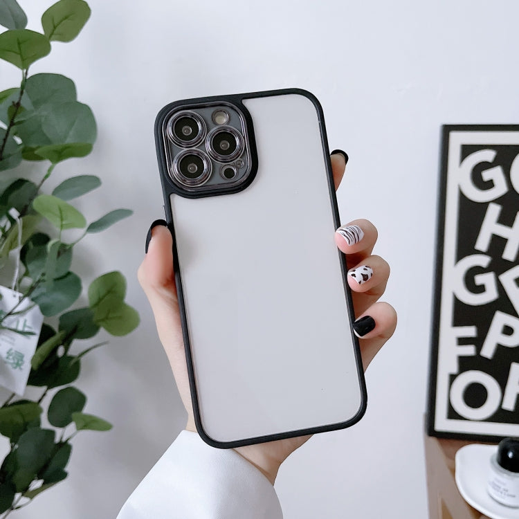 For iPhone 13 Pro Max Cat-eye Electroplating TPU + Acrylic Phone Case