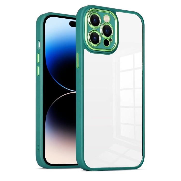 For iPhone 14 Pro Max Cat-eye Electroplating TPU + Acrylic Phone Case For iPhone 14 Pro