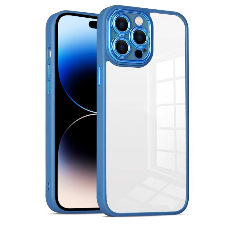 For iPhone 14 Pro Max Cat-eye Electroplating TPU + Acrylic Phone Case