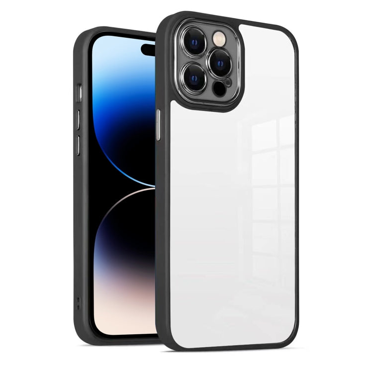 For iPhone 14 Pro Max Cat-eye Electroplating TPU + Acrylic Phone Case