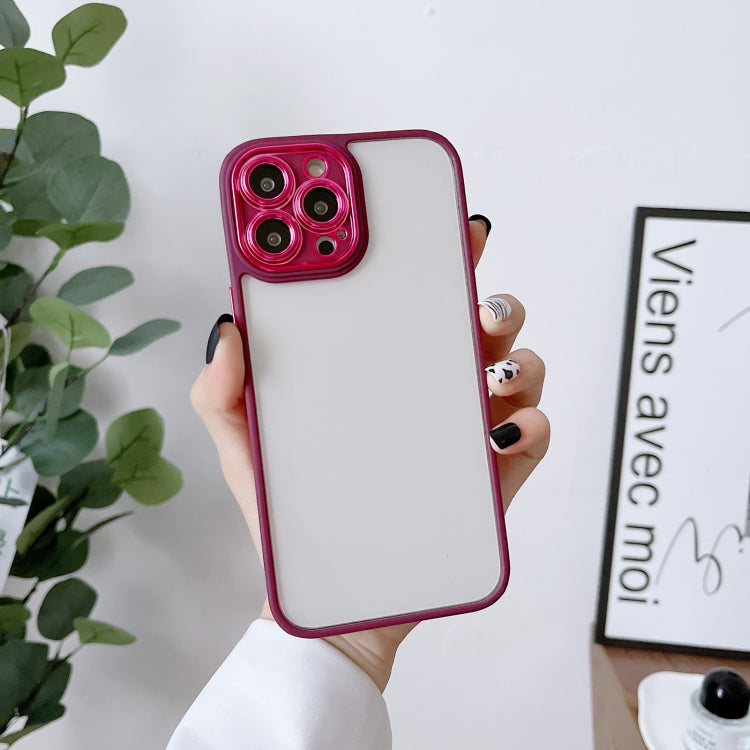 For iPhone 14 Pro Max Cat-eye Electroplating TPU + Acrylic Phone Case