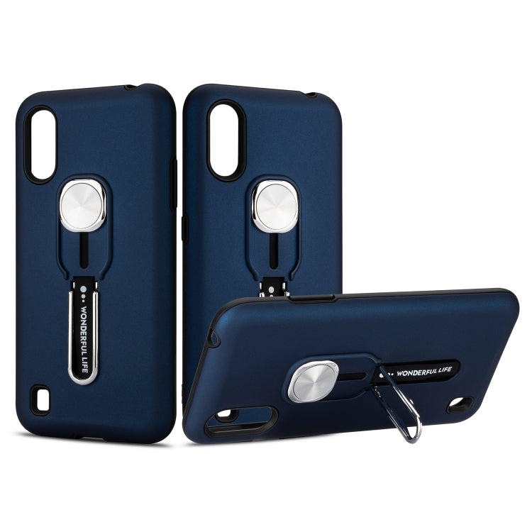 For Galaxy A01 King Thunder God Silicone Mobile Phone Case with Ring Stand