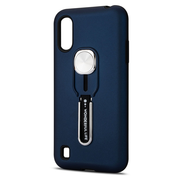 For Galaxy A01 King Thunder God Silicone Mobile Phone Case with Ring Stand