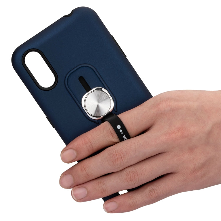 For Galaxy A01 King Thunder God Silicone Mobile Phone Case with Ring Stand