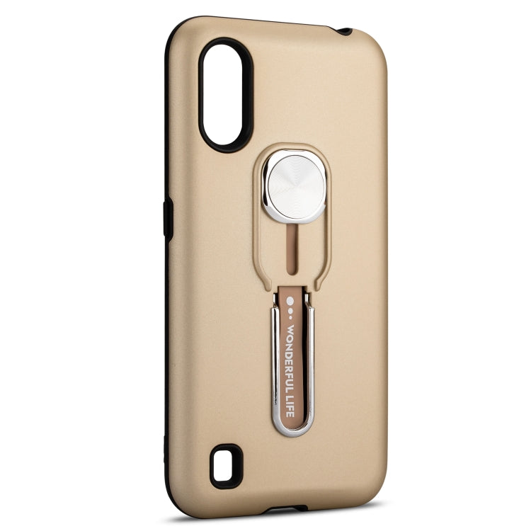 For Galaxy A01 King Thunder God Silicone Mobile Phone Case with Ring Stand