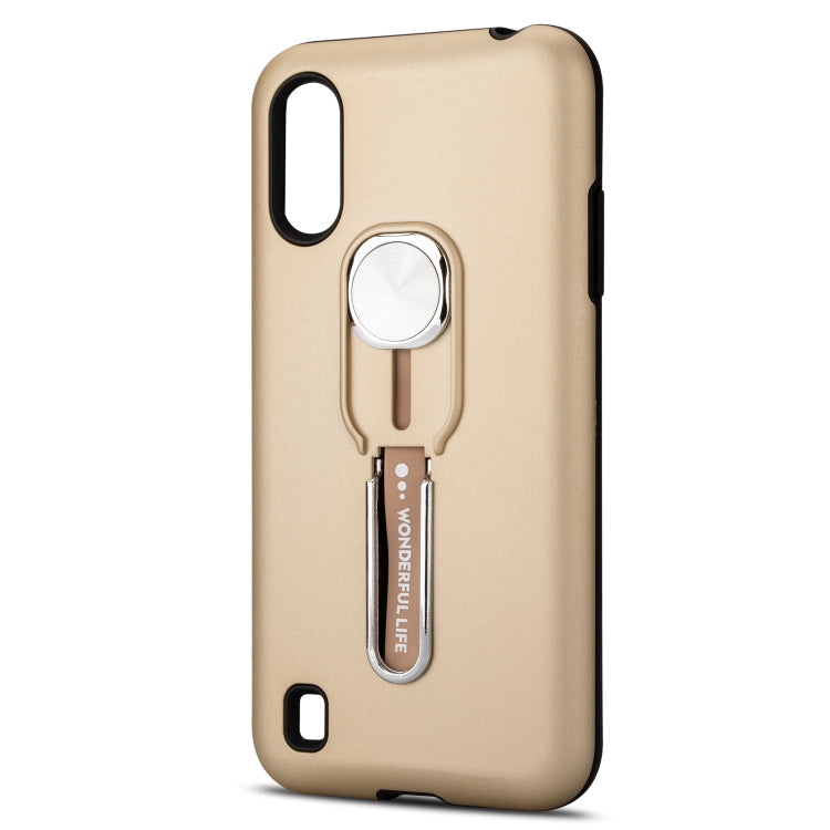 For Galaxy A01 King Thunder God Silicone Mobile Phone Case with Ring Stand