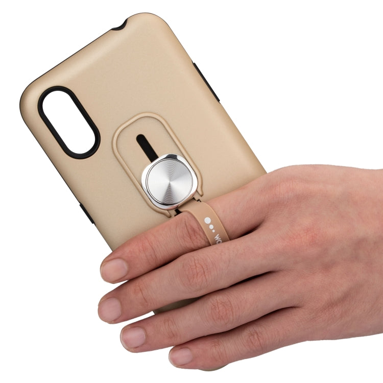 For Galaxy A01 King Thunder God Silicone Mobile Phone Case with Ring Stand