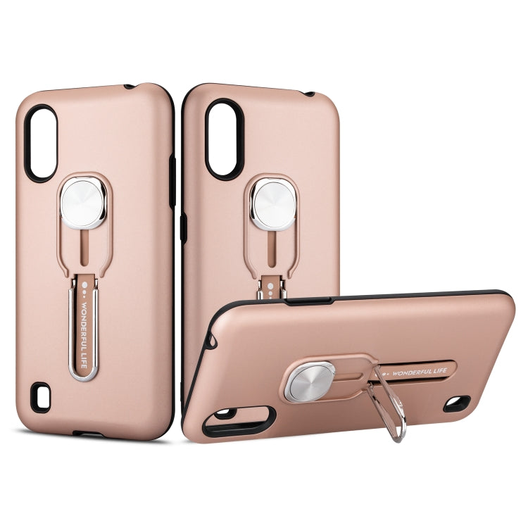 For Galaxy A01 King Thunder God Silicone Mobile Phone Case with Ring Stand