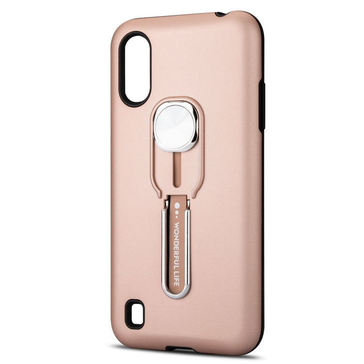 For Galaxy A01 King Thunder God Silicone Mobile Phone Case with Ring Stand