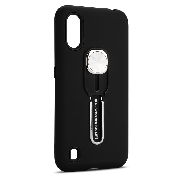 For Galaxy A01 King Thunder God Silicone Mobile Phone Case with Ring Stand