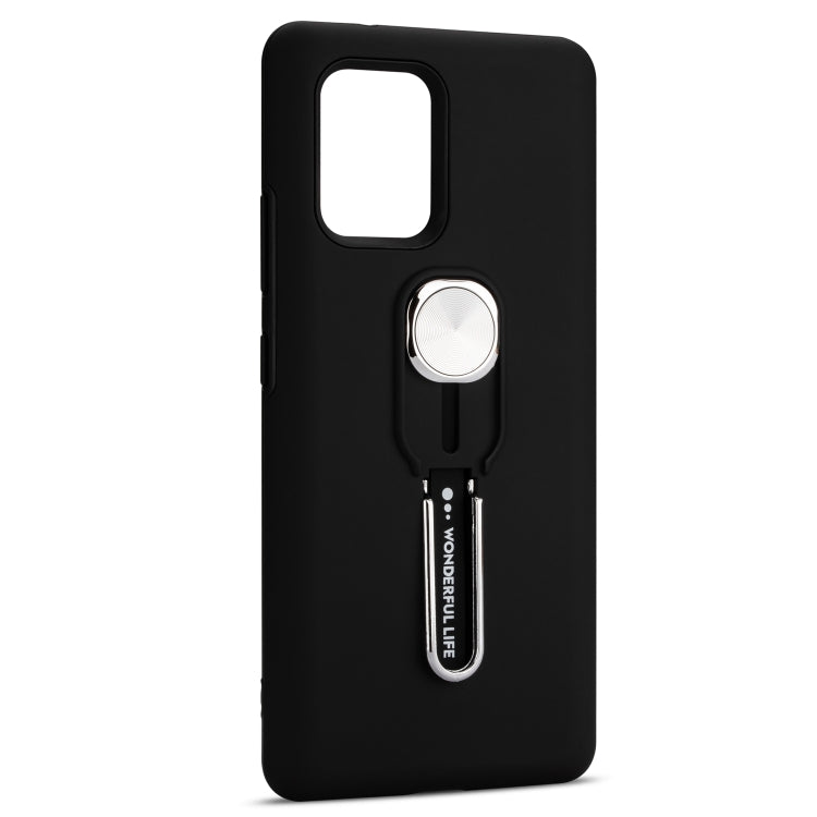 For Galaxy A91 / S10 Lite King Thunder God Silicone Mobile Phone Case with Ring Stand