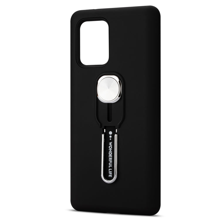 For Galaxy A91 / S10 Lite King Thunder God Silicone Mobile Phone Case with Ring Stand