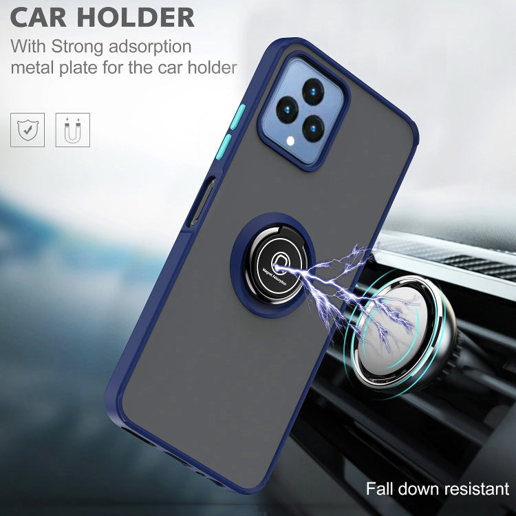 For T-Mobile REVVL 6 5G Q Shadow 1 Series TPU + PC Phone Case with Ring