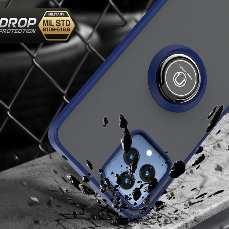 For T-Mobile REVVL 6 5G Q Shadow 1 Series TPU + PC Phone Case with Ring