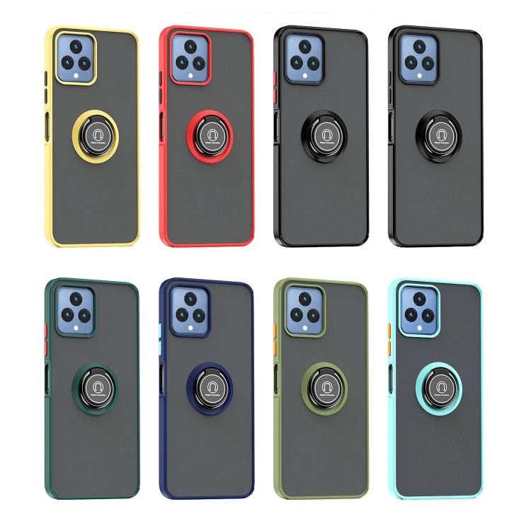 For T-Mobile REVVL 6 5G Q Shadow 1 Series TPU + PC Phone Case with Ring