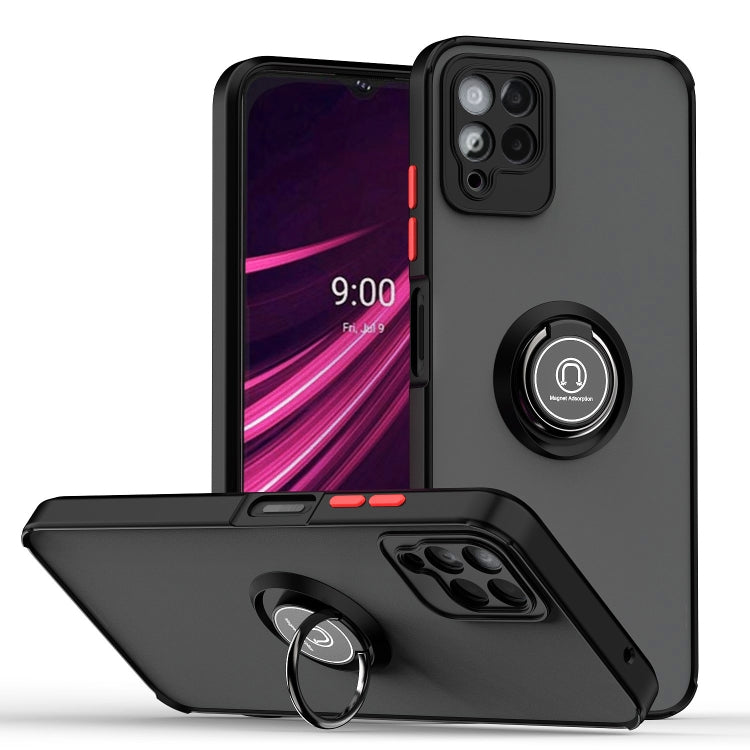 For T-Mobile REVVL 6 Pro 5G Q Shadow 1 Series TPU + PC Phone Case with Ring