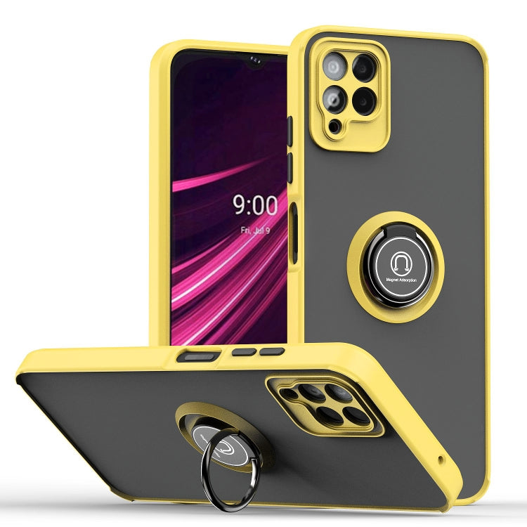 For T-Mobile REVVL 6 Pro 5G Q Shadow 1 Series TPU + PC Phone Case with Ring