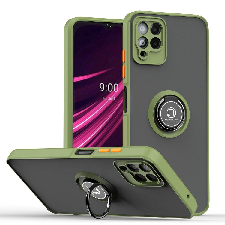 For T-Mobile REVVL 6 Pro 5G Q Shadow 1 Series TPU + PC Phone Case with Ring
