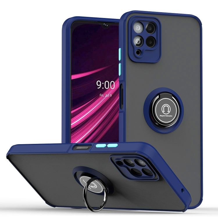 For T-Mobile REVVL 6 Pro 5G Q Shadow 1 Series TPU + PC Phone Case with Ring