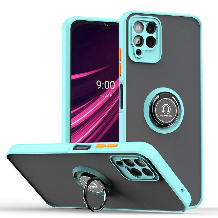 For T-Mobile REVVL 6 Pro 5G Q Shadow 1 Series TPU + PC Phone Case with Ring