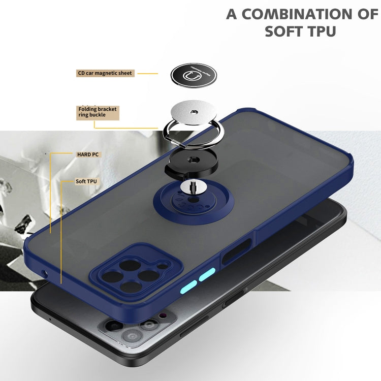 For T-Mobile REVVL 6 Pro 5G Q Shadow 1 Series TPU + PC Phone Case with Ring