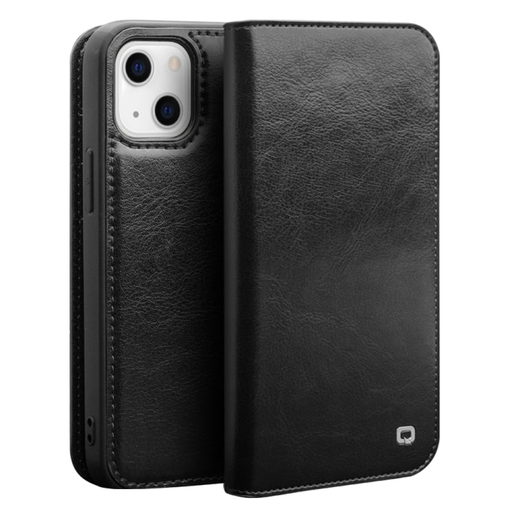 For iPhone 14 Plus QIALINO Horizontal Flip Leather Phone Case