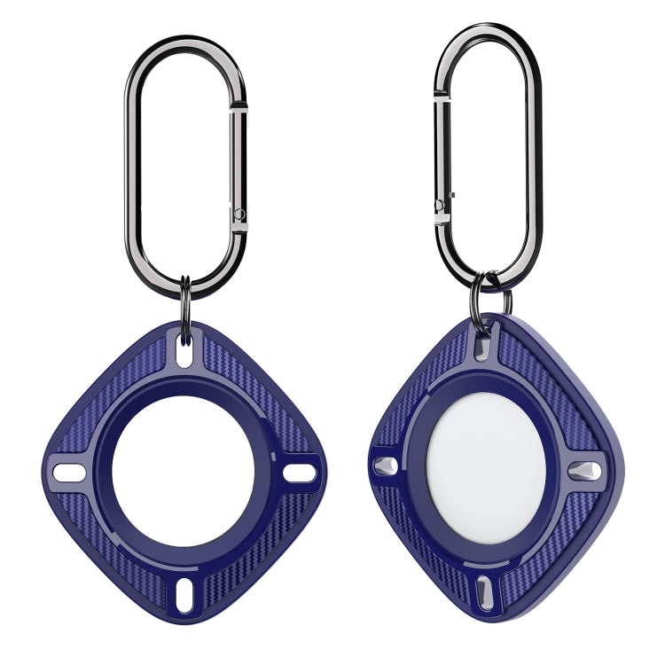 Locator Anti-Lost Square Carbon Fiber Case with Keychain Ring For AirTag
