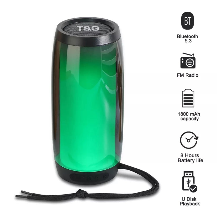 T&G TG335 1800mAh Portable Color LED Wireless Bluetooth Speaker